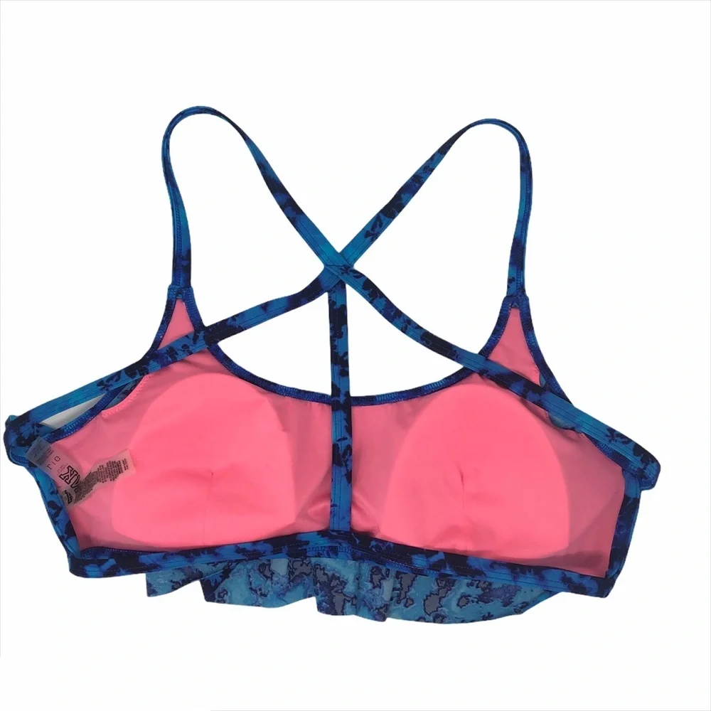 PINK Tie Dye Flounce Bikini Top‎